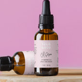 Trendige Retro Rosa 1 OZ 30ml Flasche mit Pipette Adressaufkleber