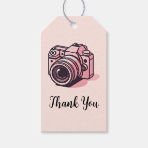 Trendige rosa DSLR-Kamera-Fotografie personalisier Geschenkanhänger