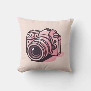 Trendige rosa DSLR-Kamera-Fotografie personalisier Kissen