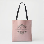 Trendige rosa Monogramm-Name-Script-Tasche Tasche (Vorderseite)