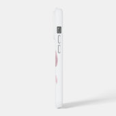 Trendige rosa Schleife personalisiert mit Namen Mo iPhone Hülle (Linke Seite)