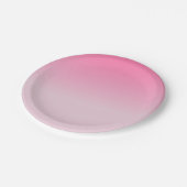 Trendige rosa, weiße Blank Elegante Vorlage Pappteller (Schrägansicht)