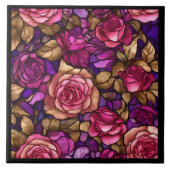 Trendige Rose aus festem Glas Fliese (Vorderseite)