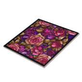 Trendige Rose aus festem Glas Fliese (Seite)