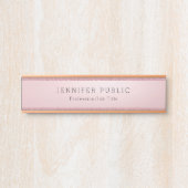 Trendige Rose Gold Glitzer Elegante Moderne Vorlag Türschild (Vorderseite )