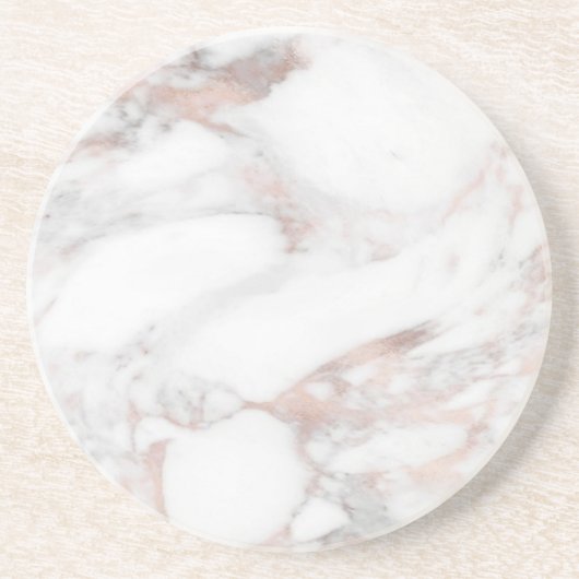 Trendige Rose Gold Marble Elegante Vorlage Getränkeuntersetzer (Vorne)