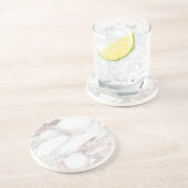 Trendige Rose Gold Marble Elegante Vorlage Getränkeuntersetzer (Seite)