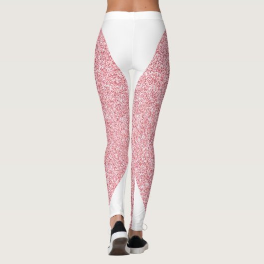 Trendige Rose Gold Moderne Elegante Vorlage Leggings (Rückseite)