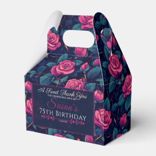 Trendige Rosen-Geburtstagsgeschenkbox für runde Ge Geschenkschachtel