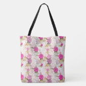 Trendige Rose's Tasche mit Monogramm (Rückseite)