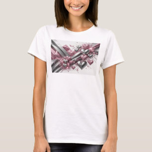 Trendige rote ABSTRACT ART Tragbare Kunst T-Shirt