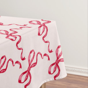 Trendige rote Bandschleifen Tischdecke