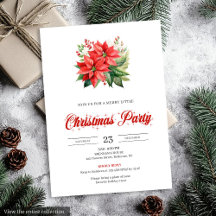 Trendige rote Poinsettie-Feiertags-Party-Weihnacht