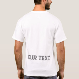 Trendige Rückseitendruck-Textvorlage Herren Modern T-Shirt