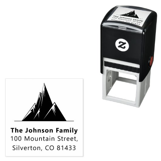 Trendige Rücksendeadresse für TextMounts mit Famil Permastempel (Beispiel)