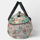 Trendige rustikale Vintage-Collage-Kunst Grunge Duffle Bag (Rechts)