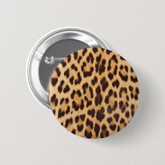 Trendige Safari-Leoparden-Spots Cheetah Print Button (Vorne & Hinten)