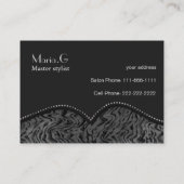 trendige Salon-Visitenkarten Visitenkarte (Rückseite)