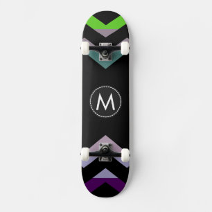 Trendige Schicke Chevron-Streifen Muster #7 Skateboard
