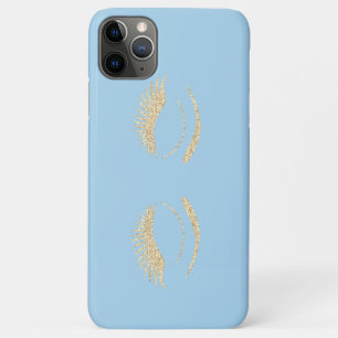 Trendige Schicke Glitter Gold Faux Wimpern Case-Mate iPhone Hülle