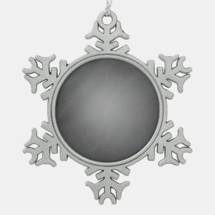 Trendige Schiefertafel-Vignette Schneeflocken Zinn-Ornament