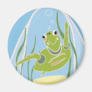 Trendige Schildkröte Magnet
