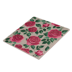 Trendige schöne Leinenrosen-Kollektion Fliese