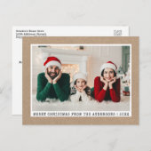 Trendige Schreibmaschine Schriftart Minimalistisch Postkarte (Vorne/Hinten)