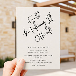 Trendige Schriftart: Endlich offiziell heiraten Einladung