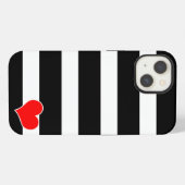 Trendige Schwarz-Weiß-Gestreift iPhone Hülle (Rückseite (Horizontal))