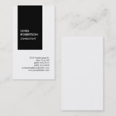 Trendige Schwarz-weiße, einzigartige Visitenkarte (Vorne/Hinten)