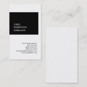 Trendige Schwarz-weiße, einzigartige Visitenkarte (Vorne/Hinten)