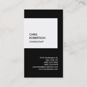 Trendige Schwarz-weiße, einzigartige Visitenkarte