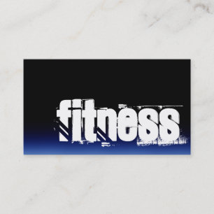 Trendige schwarze blaue Fitness-Sport-Visitenkarte Visitenkarte