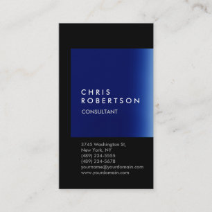 Trendige schwarze blaue Streifen Berater Visitenka Visitenkarte