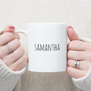Trendige schwarze Handschrift-Schriftart personali Jumbo-Tasse