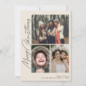 trendige schwarze Schrift fröhlich Weihnachten (Vorderseite)