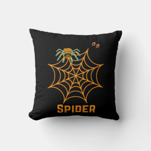 trendige schwarze Spinnennetz schönes Kissen