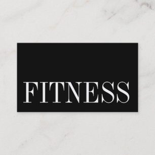 Trendige schwarze weiße Fitness-Sport-Visitenkarte Visitenkarte