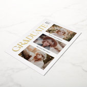 Trendige Serif-Abschluss mit mehreren Fotos Folieneinladung (Gedreht)