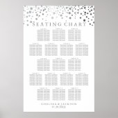 Trendige Silberpunkte - Sitzdiagramm ( 17 ) Poster (Vorne)