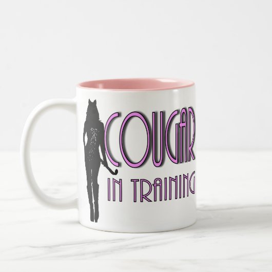 trendige Silhouette-Cougar im Training Zweifarbige Tasse (Links)