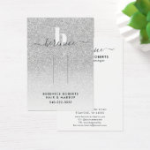 Trendige Silver Glitzer Monogram Haarklammer Displ (Schreibtisch)