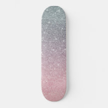 trendige Skateboard mit Glitzer Glitzer