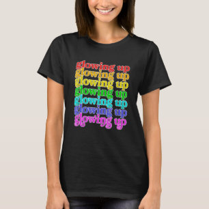 Trendige Social Media schwinden Lgbtq Rainbow Glow T-Shirt