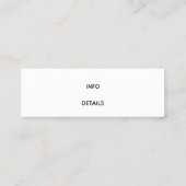 trendige Social Media-Visitenkarte Mini Visitenkarte (Rückseite)