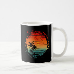 trendige Sonnenuntergangspalme Kaffeetasse