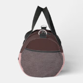 Trendige spähende schwarze Katze Monogramm Duffle Bag (Rechts)