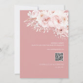 trendige staubige Rose Einladung (Rückseite)