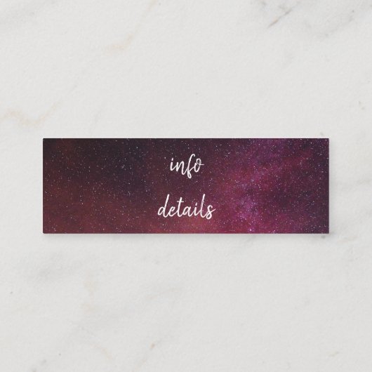 trendige Sterne Mini Visitenkarte (Rückseite)